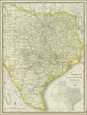 Texas Map By Rand McNally & Company