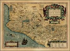 Mexico Map By Jodocus Hondius / Gerhard Mercator