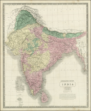 India and Central Asia & Caucasus Map By W. & A.K. Johnston