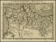 Portugal Map By Giovanni Antonio Magini