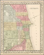 Midwest Map By Samuel Augustus Mitchell Jr.