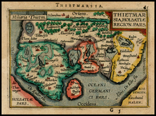 Scandinavia Map By Abraham Ortelius / Johannes Baptista Vrients