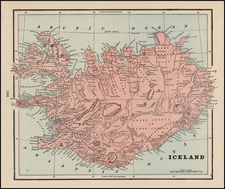 Iceland Map By George F. Cram