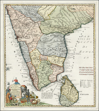 India Map By Homann Heirs