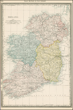 Ireland Map By William Rand  &  Andrew McNally