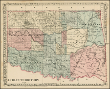 Plains and Southwest Map By Samuel Augustus Mitchell Jr.