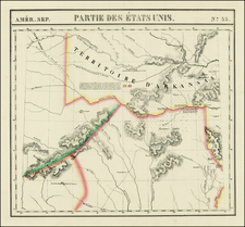 Texas and Plains Map By Philippe Marie Vandermaelen