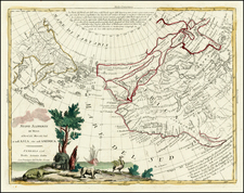 United States, Midwest, Plains, Rocky Mountains, North America, Pacific, Russia in Asia, California and Canada Map By Antonio Zatta