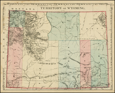 Plains and Rocky Mountains Map By Samuel Augustus Mitchell Jr.