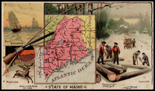 New England Map By Arbuckle Brothers Coffee Co.