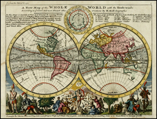 World and World Map By Herman Moll