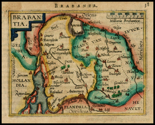  Map By Abraham Ortelius / Johannes Baptista Vrients