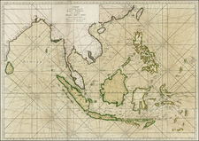 China, India, Southeast Asia, Philippines and Other Islands Map By William Herbert