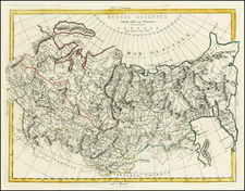 Central Asia & Caucasus and Russia in Asia Map By Antonio Zatta