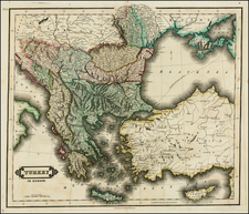 Balkans, Turkey, Turkey & Asia Minor and Greece Map By Daniel Lizars