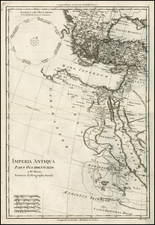 Mediterranean, Middle East, Turkey & Asia Minor, Egypt and Greece Map By Rigobert Bonne