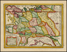 Poland, Russia and Ukraine Map By Nicolas de Fer