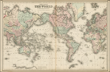 World and World Map By G.W.  & C.B. Colton