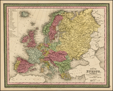 Europe and Europe Map By Thomas, Cowperthwait & Co.