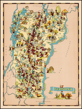 New England Map By Ruth Taylor White