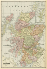 Scotland Map By George F. Cram