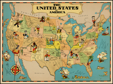 United States Map By Ruth Taylor White