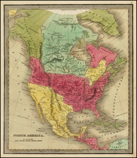 North America Map By David Hugh Burr