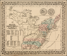 United States Map By Samuel Augustus Mitchell Jr.