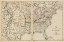 Texas and Rocky Mountains Map By Theodore Ettling  &  Day & Son