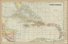 Caribbean Map By George F. Cram