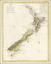 New Zealand Map By James Cook