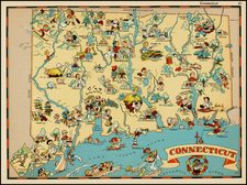 New England Map By Ruth Taylor White