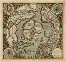 Northern Hemisphere, Polar Maps and Alaska Map By Gerard Mercator