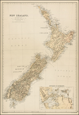 New Zealand Map By Blackie & Son