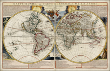 World and Celestial Maps Map By Nicolas de Fer