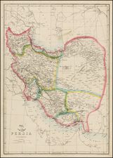 Central Asia & Caucasus and Middle East Map By Edward Weller