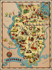 Midwest Map By Ruth Taylor White