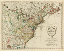 United States Map By Franz Ludwig Gussefeld