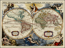 World and World Map By Pieter van der Aa