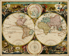 World and World Map By Nicolaes Visscher I