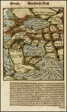 Ukraine, Central Asia & Caucasus and Middle East Map By Sebastian Munster