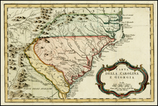 Mid-Atlantic and Southeast Map By Jacques Nicolas Bellin