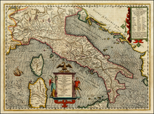 Italy Map By Jodocus Hondius