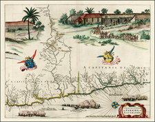 Brazil Map By Gaspar Barleus / Johannes Blaeu