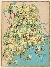 New England Map By Ruth Taylor White