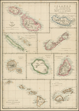 Atlantic Ocean, Indian Ocean, Hawaii, Other Islands, African Islands, including Madagascar, Pacific, Hawaii and Balearic Islands Map By Edward Weller