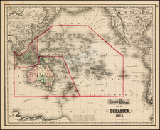 Australia & Oceania, Pacific and Oceania Map By O.W. Gray