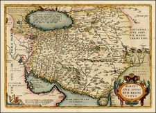 Central Asia & Caucasus and Middle East Map By Abraham Ortelius