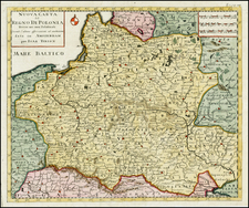 Poland and Ukraine Map By Isaak Tirion