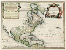 North America and California Map By Guillaume De L'Isle